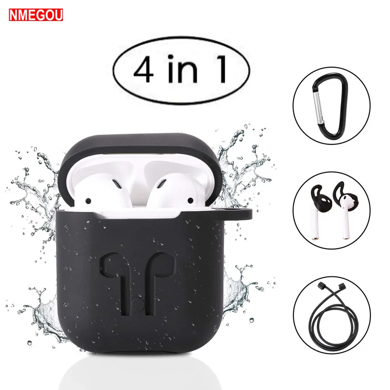 4 в 1 Водонепроницаемый наушники силиконовый чехол защитный провод наушников