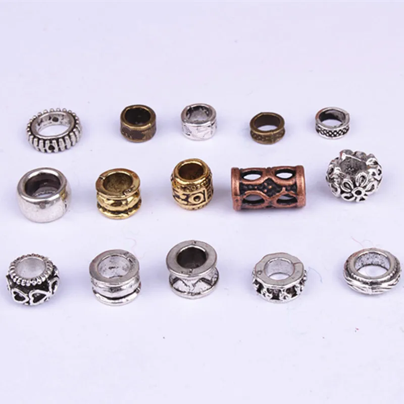 5 шт. Ретро серебряная металлическая оплетка для волос страшный Дред бороды