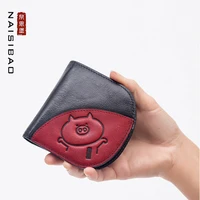 naisibao 2021 new genuine leather handbags luxury fashion embossing bag mini wallet retro ladies leather wallet small purse card