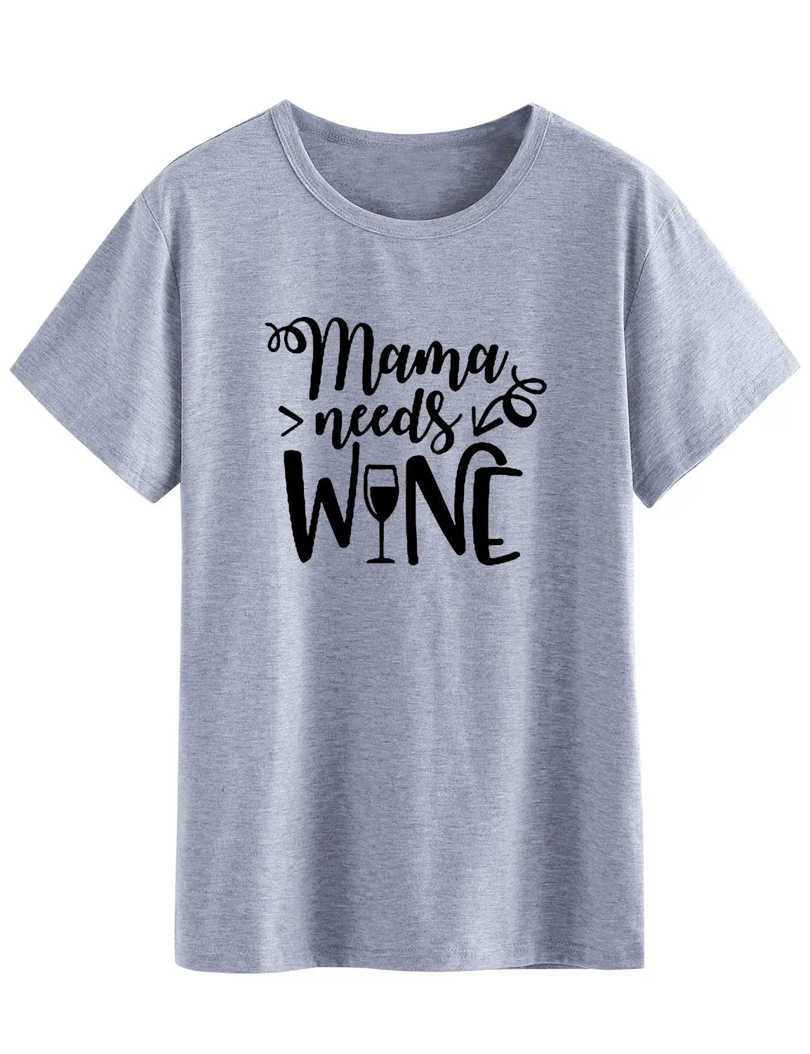 Женская футболка из чистого хлопка 100% с принтом вина для мамы женская коротким