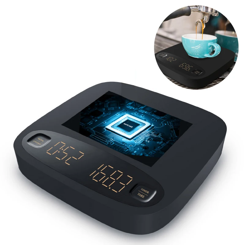 Электронный смарт-кофе весы светодиодный дисплей USB Перезаряжаемый