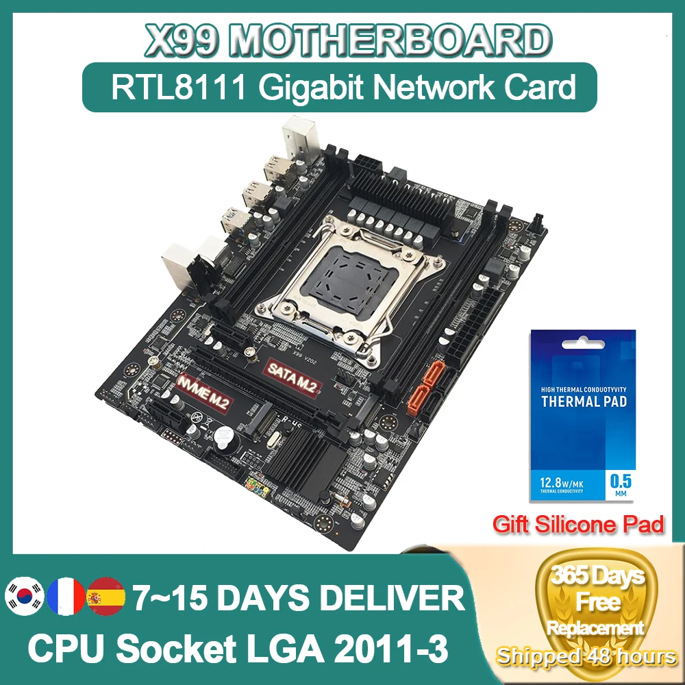Материнская плата RTL8111 Gigabit сетевая карта с поддержкой LGA 2011-3 Xeon E5 V3 V4 ЦП DDR4 ECC
