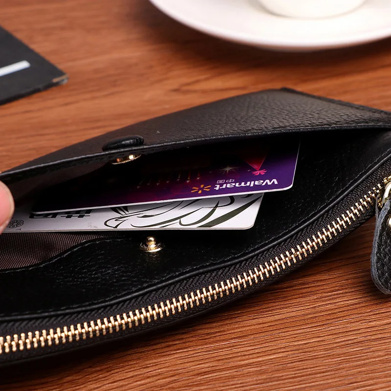 2019 новый кошелек длинный женский кожаный многофункциональный простой на молнии