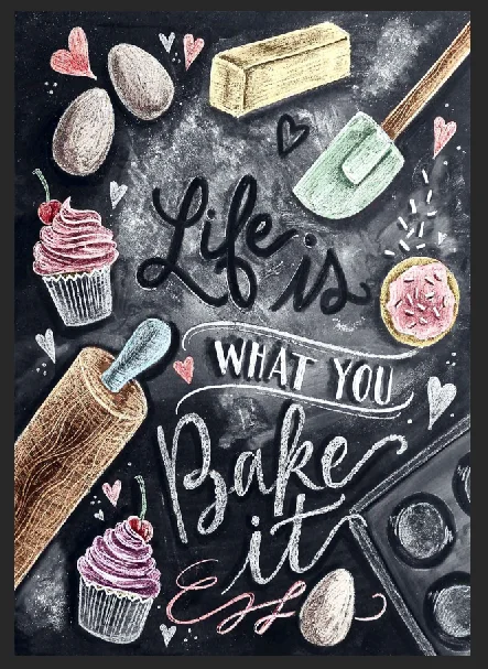 

Funny Humour Life is what you bake of it Retro Metal Sign Plaque Gift Home Decor