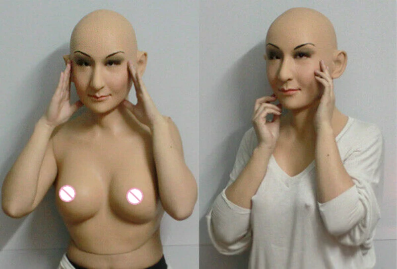 Dress Up Woman Headgear Crossdresser Silicone Breast C Cup Fake Breast Transgender Suit Realistic Skin Touch Sexy Bra