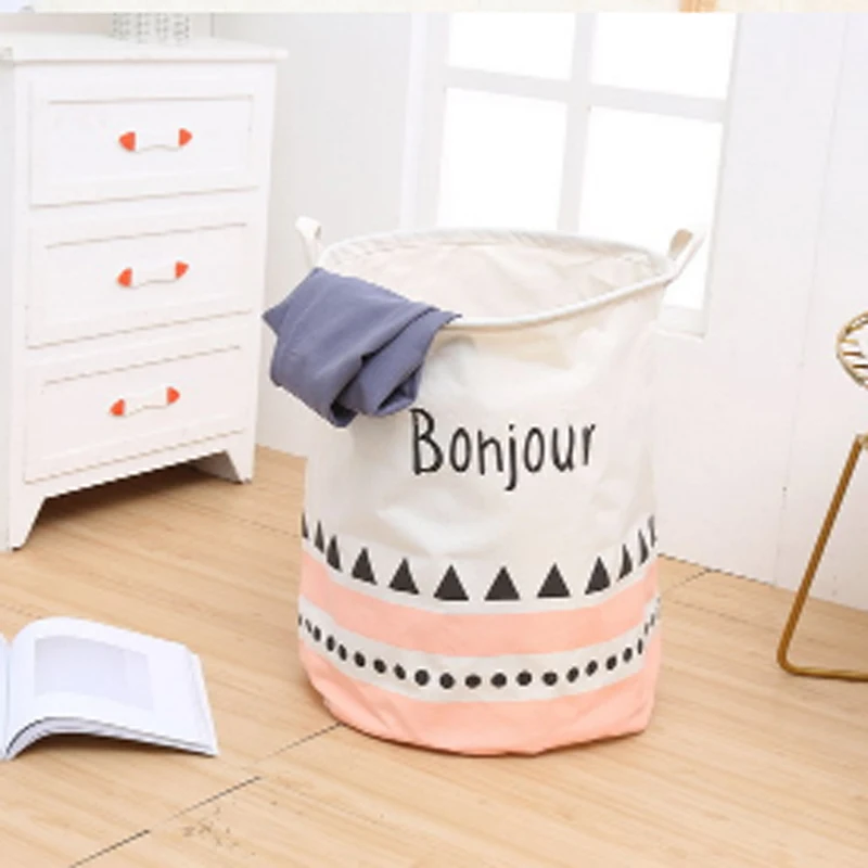 

Inner Waterproof Storage Bucket Foldable Laundry Storage Basket For Bathroom Durable Toy Storage Basket With Handle For Home