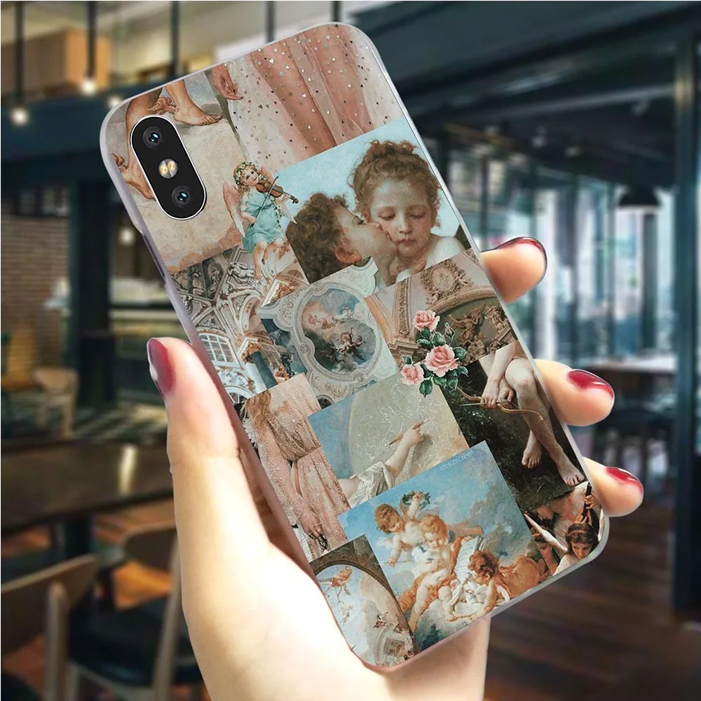 K2527110 Чехол для телефона с принтом «Ренессанс ангелы» чехол для iphone 8 5 5S SE 6 6 S/6 6S Plus 7/7 8 Plus X XS XR Xs Max, Жесткий Чехол - Цвет: K2527110