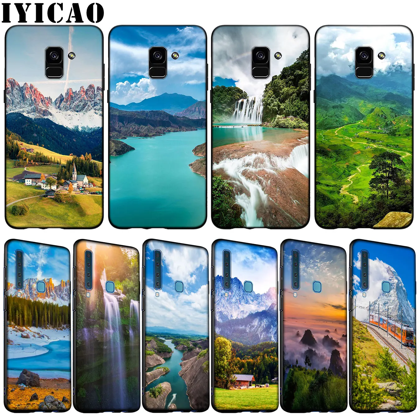 Alps естественный вид Мягкий силиконовый чехол для телефона Samsung Galaxy A6 A7 A8 A9 2018 A3 A5