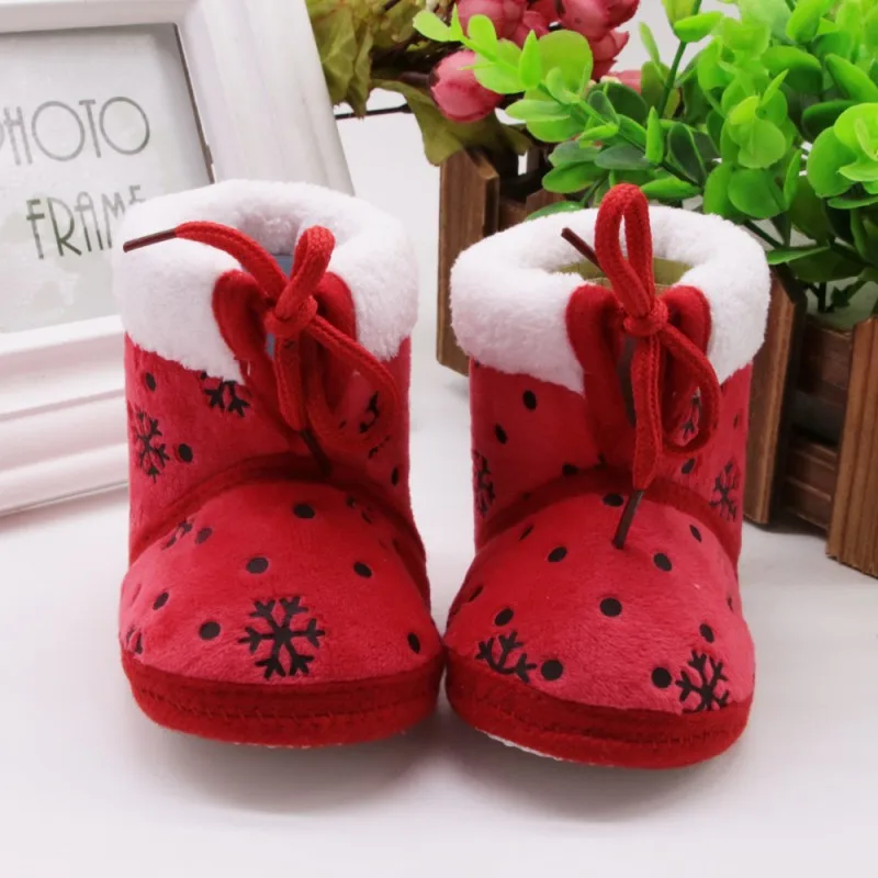 

Winter Warm Baby Girls Sweet Newborn Princess Style Soft Soled Infant Toddler Kids Footwear First Walkers Shoes 2021