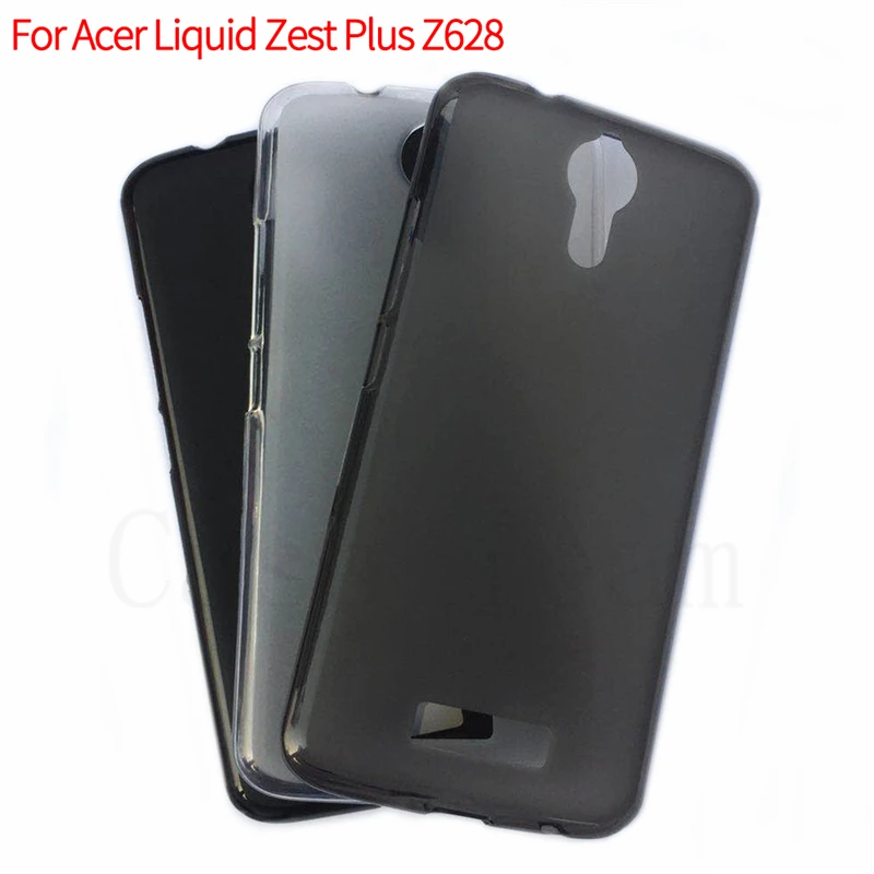 Матовый мягкий из ТПУ чехол для сотового телефона Acer Liquid Zest Plus Z628 прозрачный