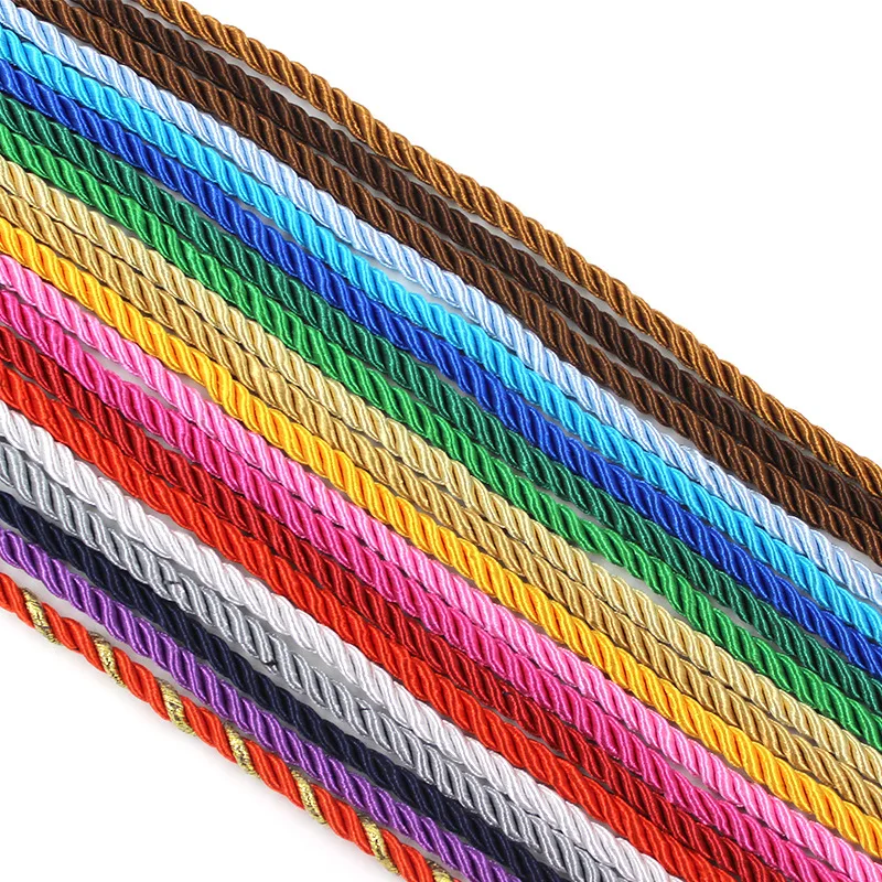 Meetee 20 метров 5 мм 3 акции витые полиэфирные хлопковые нейлоновые Шнуры DIY ремесло плетеная декоративная веревка шнурок ремень аксессуары