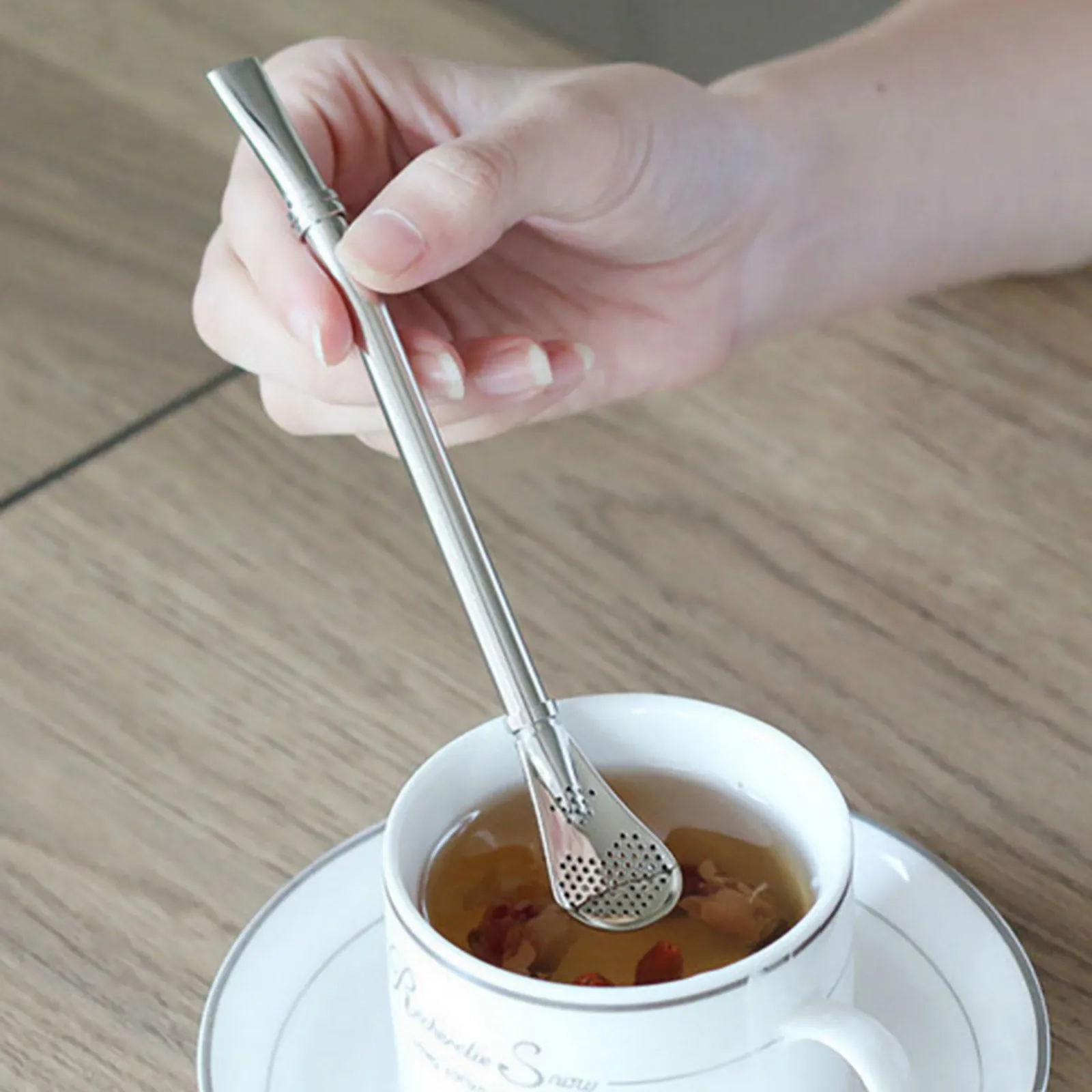 Ложка с фильтром для чая соломинки из нержавеющей стали соломинка питья