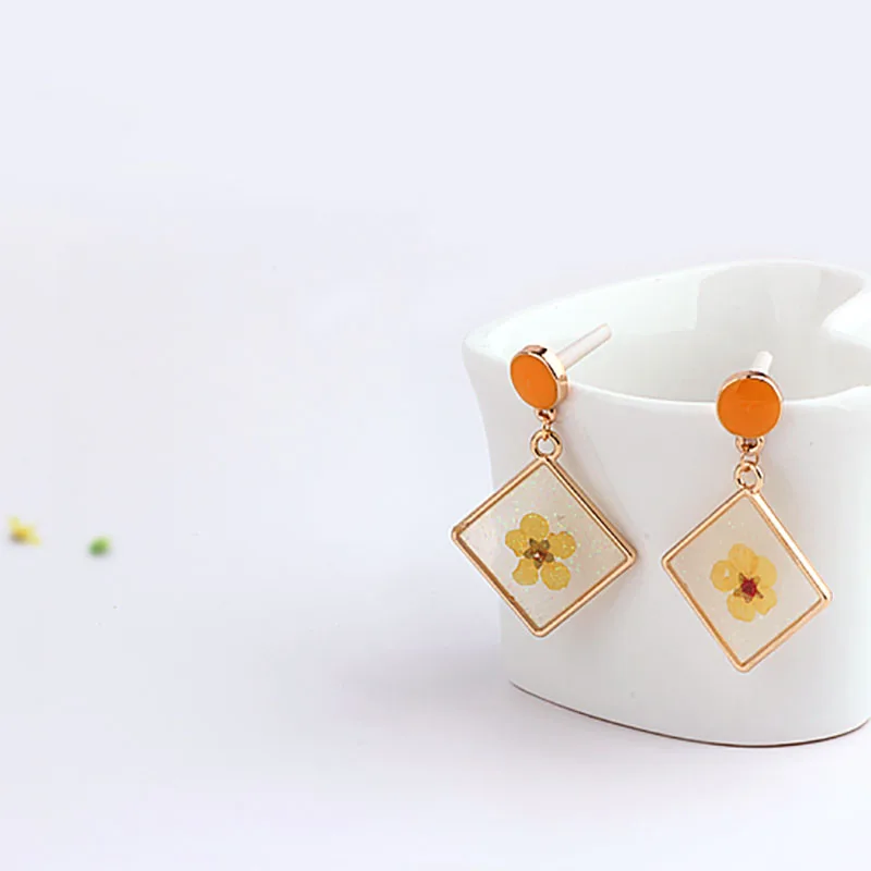 Серьги с вечным цветком 6 шт. для женщин сплав висячий кулон материал сделай сам