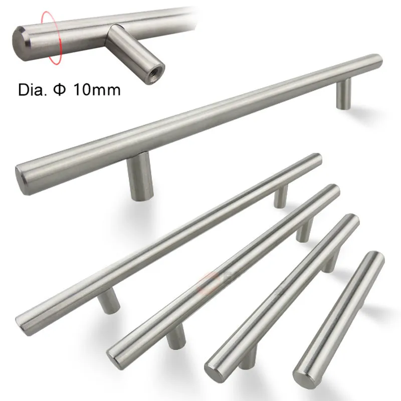 

50mm to 500mm Stainless Steel Kitchen Door Cabinet T Bar Handle Pull Knob cabinet knobs Muebles Handle Cupboard Drawer Pulls