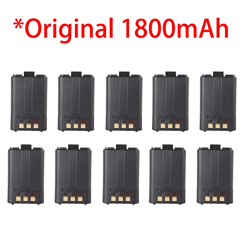 1800mAh Black 10 BL-5 Baofeng UV-5R Батарея 3800 мАч Baofeng Батарея Кабель зарядного устройства USB кабель для BF-F8 uv 5r uv5r UV-5RE UV-5RA 5RB 5RL F8+ F8HP - Цвет: 1800mAh Black 10