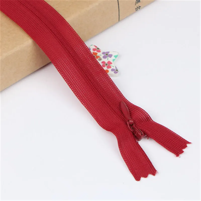 25 см нейлоновая катушка невидимая молния для портного шитья Брюки молнии DIY