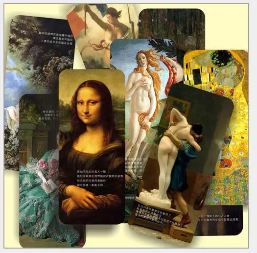 

5 Pcs/Set World Famous Painting Retro Cardboard Bookmark Mona Lisa Book Holder Gift Stationery