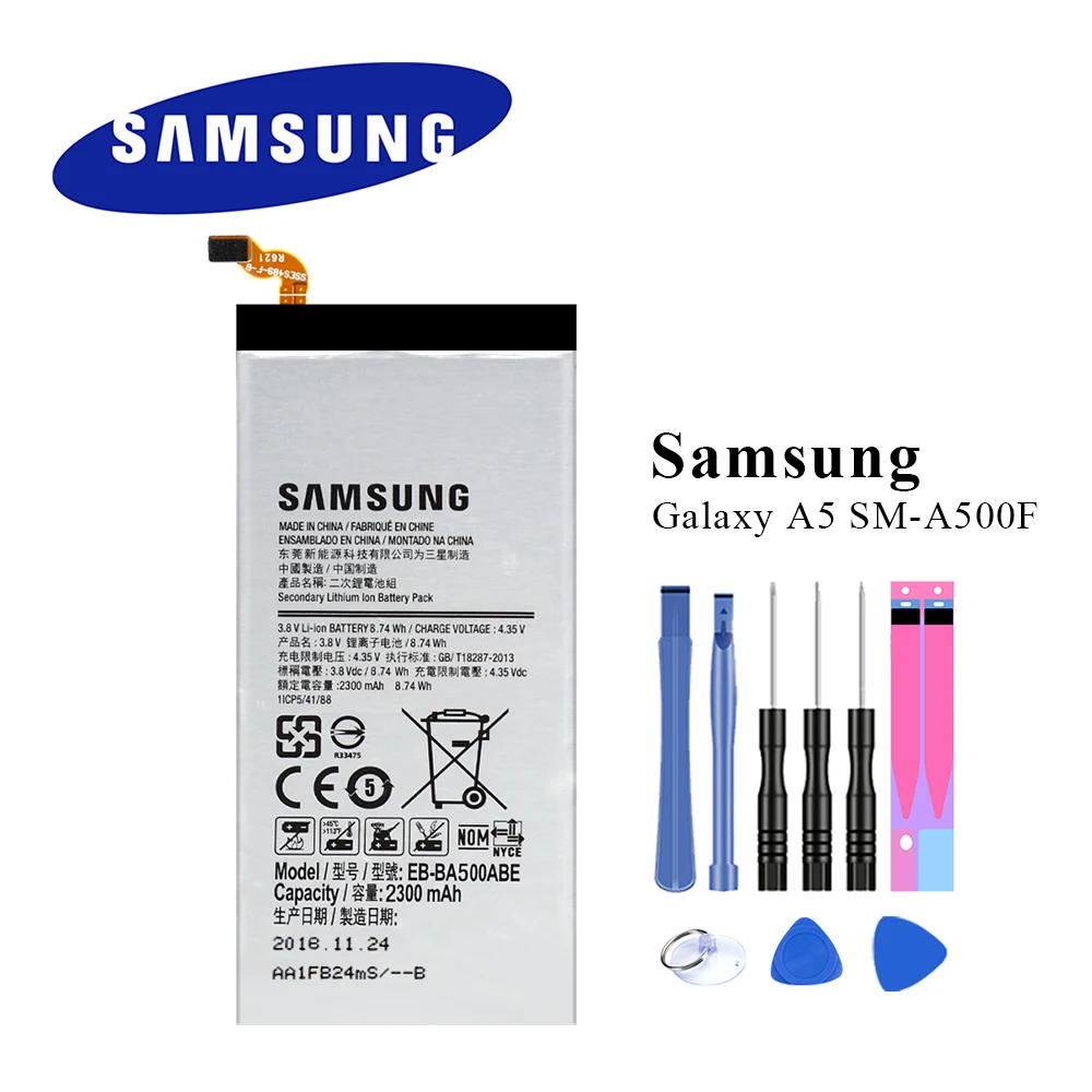 Оригинальный Батарея для Samsung Galaxy A5 2015 издание A500 SM-A500F A500F A500K SM-A500FU A5000 A5009 EB-BA500ABE