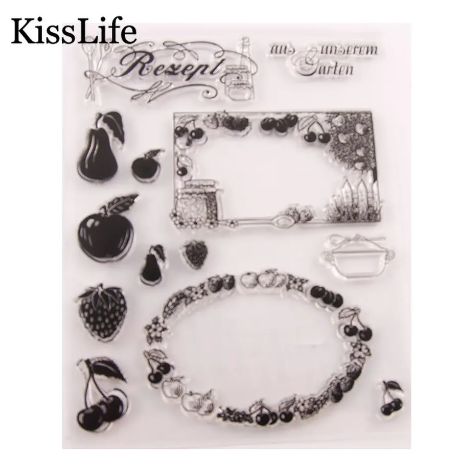 1 Sheet Fruit Apple Pineapple Vegetables Clear Rubber Stamps for Scrapbooking Card Making Christmas Craft |