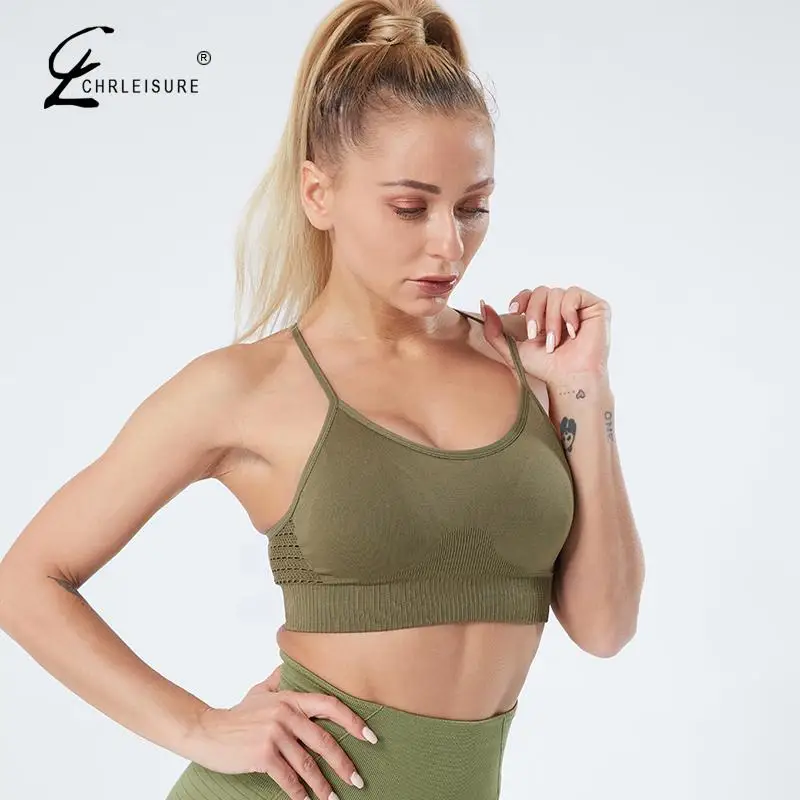 

Fitness Gym Training Bra Sports Fashion Workout Energy Sexy Bras Shockproof Detachable Chest Pad Athletic Vest Female New