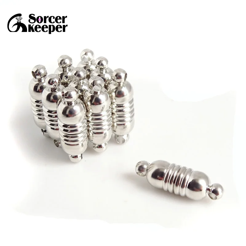 10 шт. магнитных застежек в форме арахиса покрытых белым золотом DIY Ювелирное