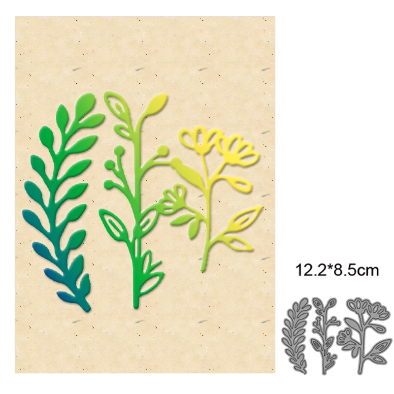 

3pcs/set Leaf 2022 New Metal Christmas cutting dies diy photo album scrapbooking card making stamp embossing decoration