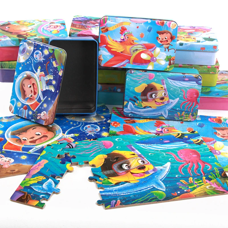 Деревянная головоломка с железной коробкой 60 шт./кор. 12 Китайский Зодиак