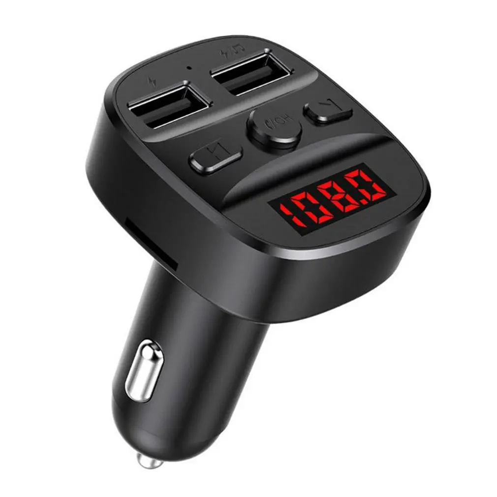 

NEW T60 Universal Car Charger FM Transmitter Wireless 5.0 Car Audio MP3 Player TF Card Car Kit 3.1A Dual USB Car Phone Charger