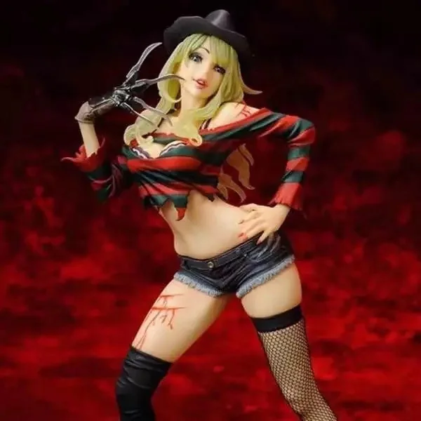 

Horror beautiful girl Freddy vs. girl Jason figure figure