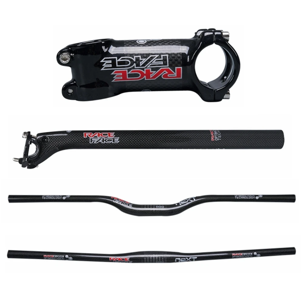 

Race Face Next Glossy 3K Carbon Fiber Cycling Handlebars Sets Bicycle MTB Bike Mountain Handlebar + Stem + Seatpost