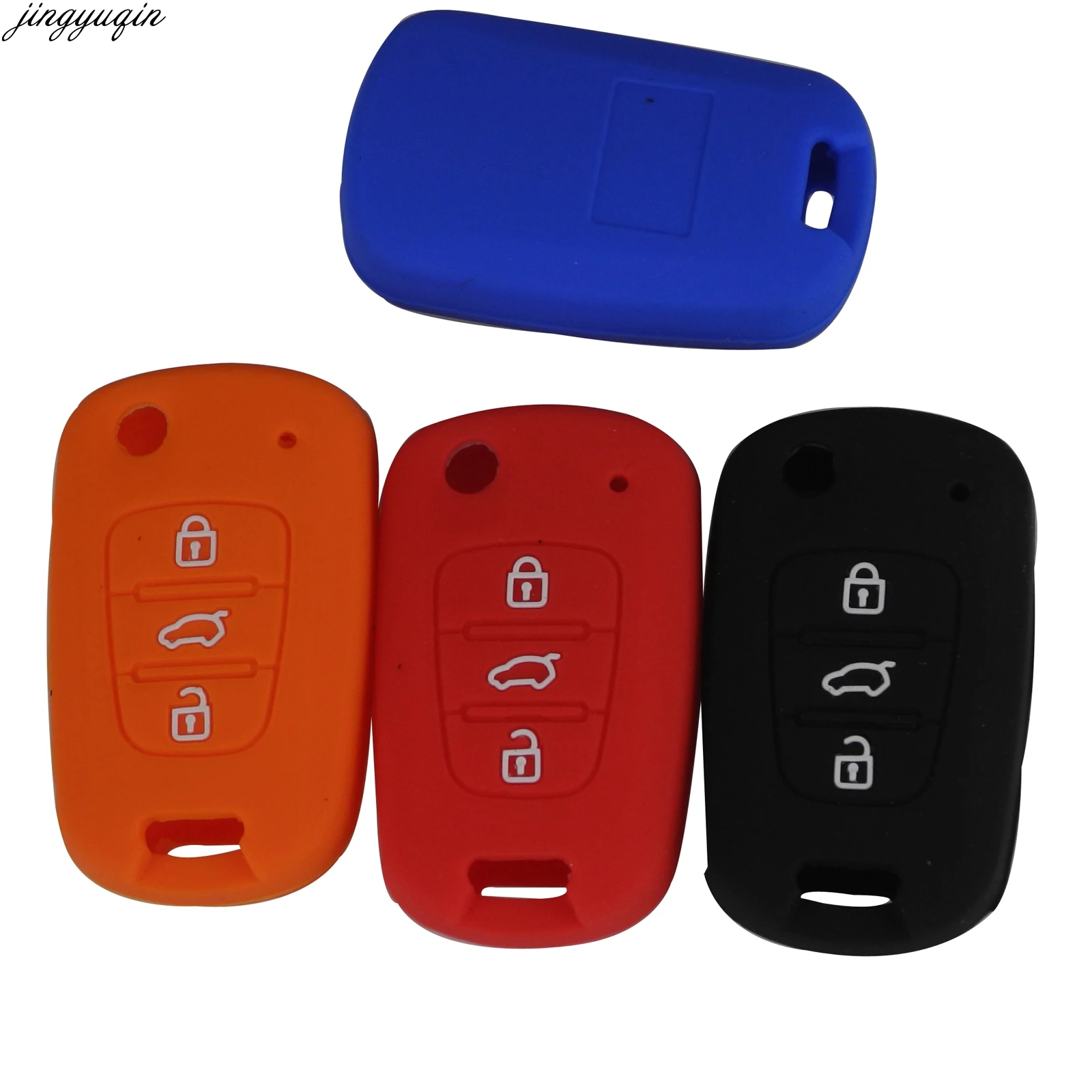 10 шт. 3 кнопки силиконовый чехол для ключей от машины Kia RIO K2 K5 Sportage hyundai i20 i30 i35 iX20