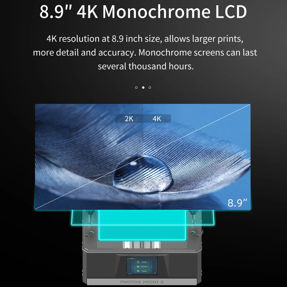 3D-принтер ANYCUBIC Photon Mono X 8 9 дюйма 4K монохромный с ЖК-дисплеем | Компьютеры и офис