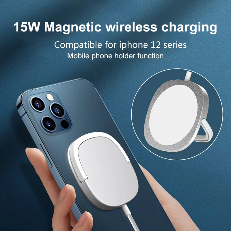 

15 Вт магнитное Беспроводное зарядное устройство для iPhone 12 Pro Max 12 pro Qi быстрое зарядное устройство для iPhone 12Mini USB C кабель магнитное зарядное у...
