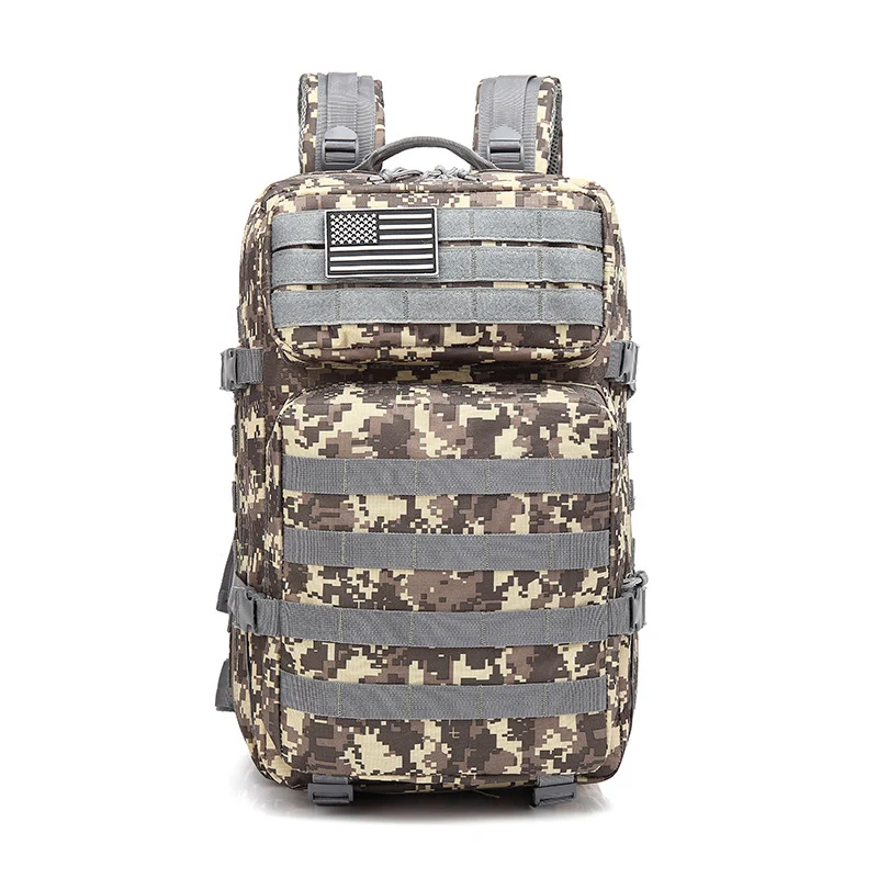 ACU 45L Тактический Рюкзак Военная армейская штурмовая сумка для улицы 3P EDC Molle пакет для мужчин для треккинга кемпинга охоты большой емкости сумки - Цвет: ACU
