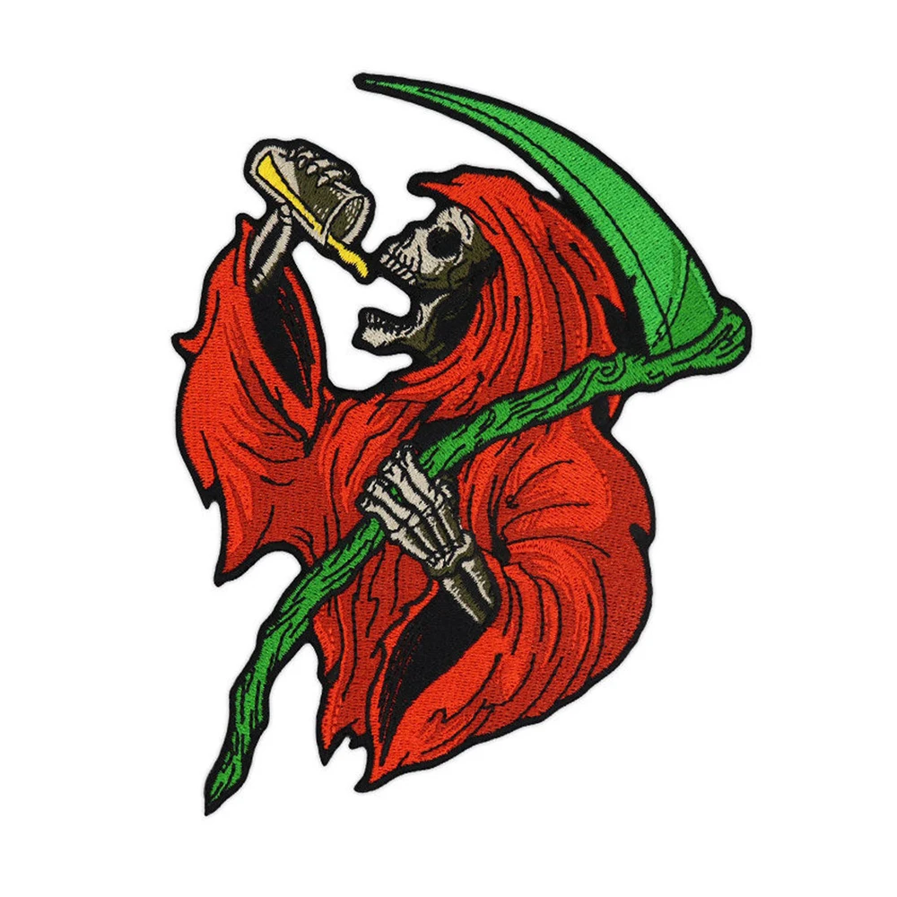 Нашивки с вышивкой жнец красного и серого цвета рождественские подарки