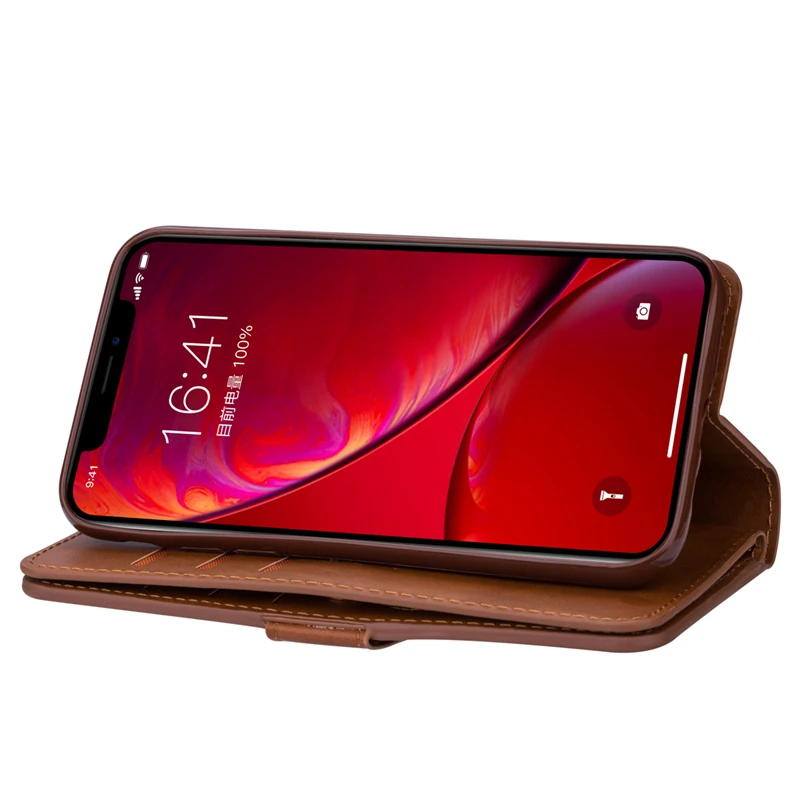 Чехол-книжка с бумажником для iPhone XS 11 Pro Max X XR, сумка из искусственной кожи, чехол на молнии с отделением для денег, карман на ремешке, чехол для мобильного телефона