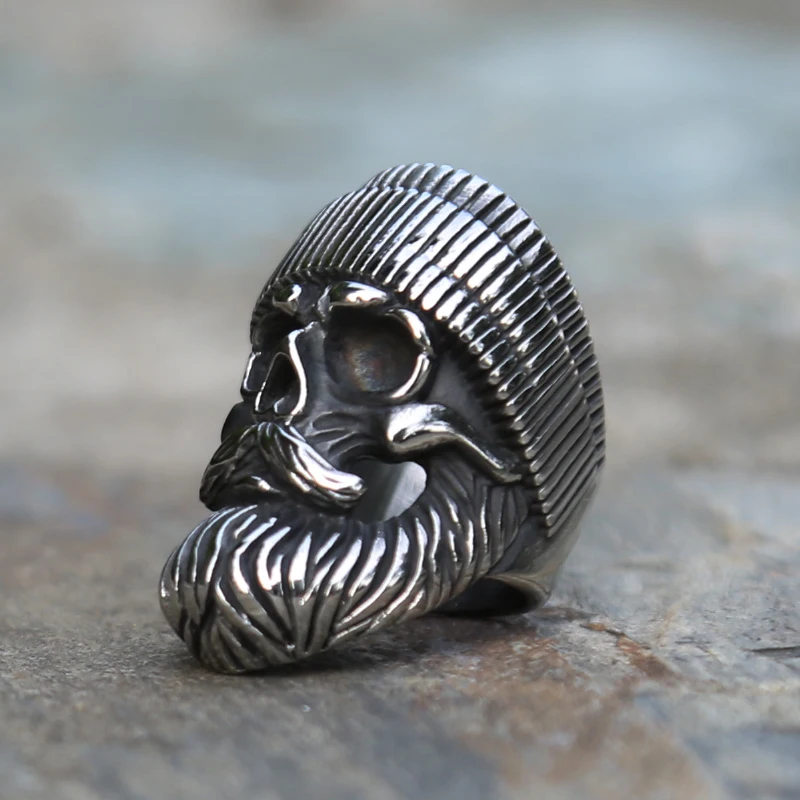 Винтажное мужское кольцо с изображением черепа из нержавеющей стали