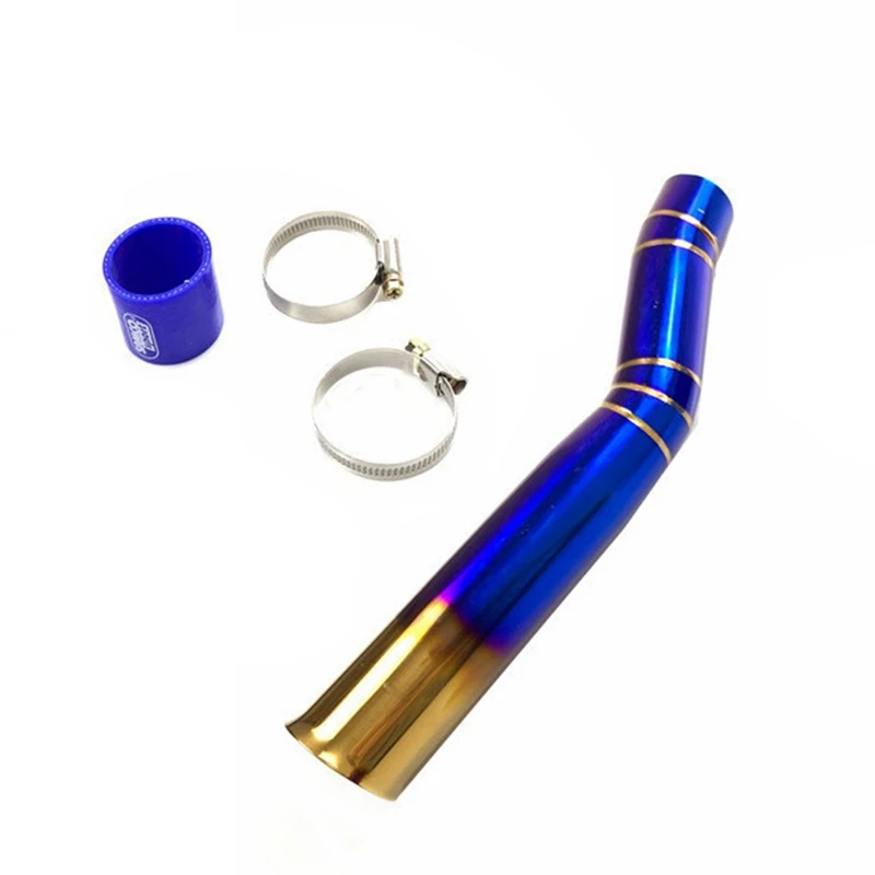 

Мотоцикл прочный сжечь Синий воздушный фильтр из нержавеющей стали впускной трубы для 2015-2019Yamaha NMAX155 A