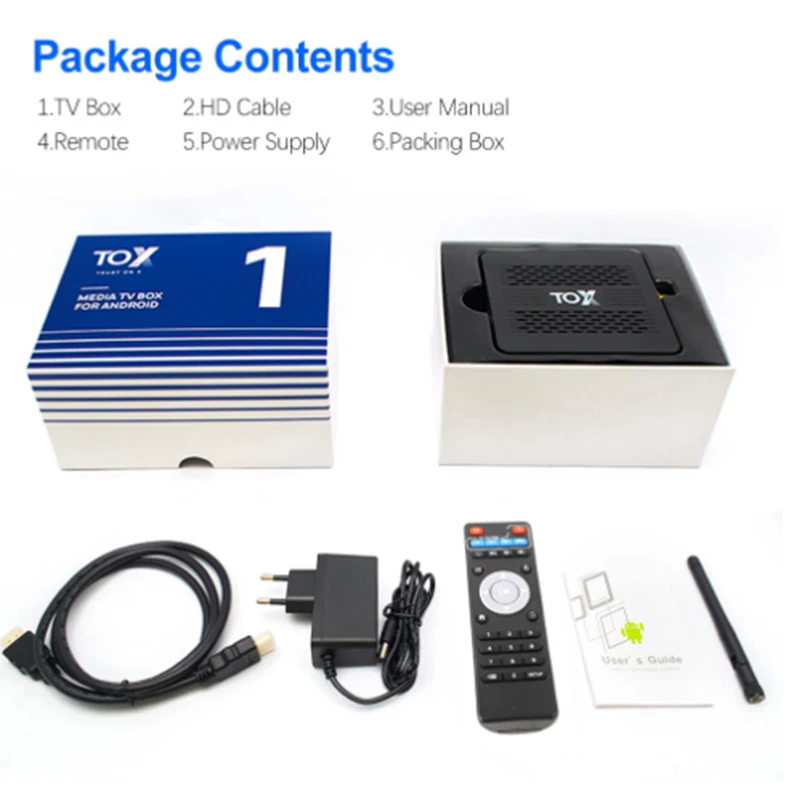 

Tox1 Android Smart TV Box Android 9.0 4K 4G32G Netflix Youtube Google 2.4G & 5G WIFI S905x3 TV Set-Top Box qhdtv Media Player