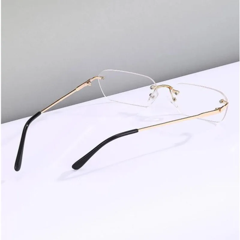 

Rimless Rectangle Sunglasses For Women UV400 Driving Sun Glasses Men Clear Color Summer Accessories Square Small Size Eyewear