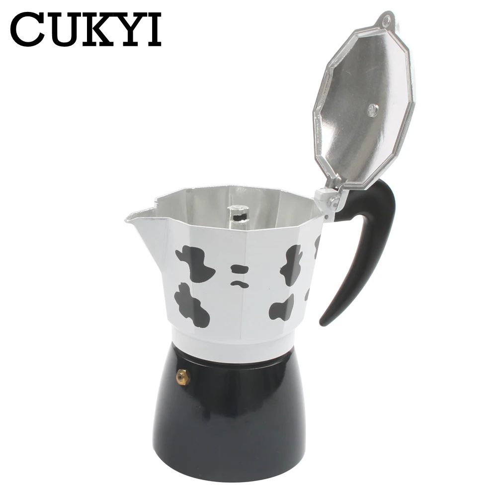 CUKYI 300 мл чайник для кофе эспрессо из нержавеющей стали, плита, Кофеварка, разогревающая электрическая печь