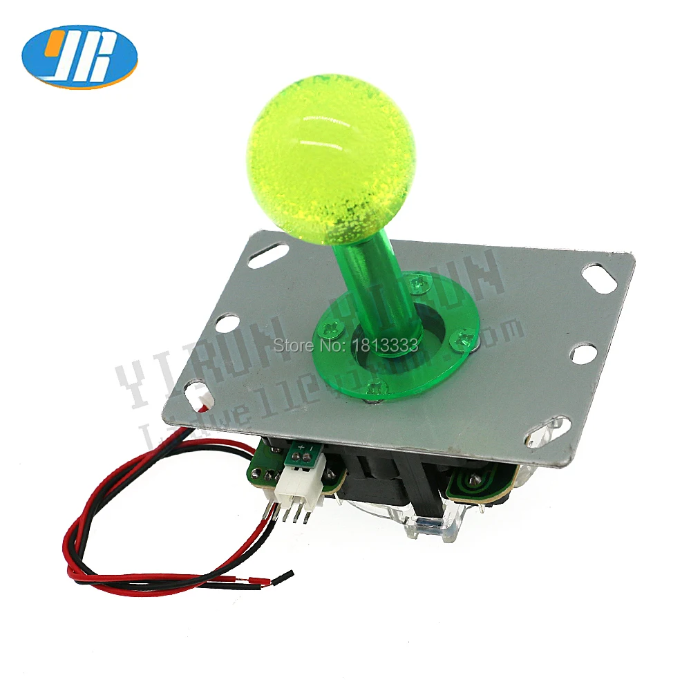 Зеленый Jamma аркадный джойстик 12 В с подсветкой светодиодный джойстик SANWA 5pin Тип джойстик боевой рокер - Цвет: Зеленый