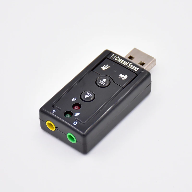 Внешняя звуковая карта USB адаптер для 3D аудио 7 1 каналов профессиональная
