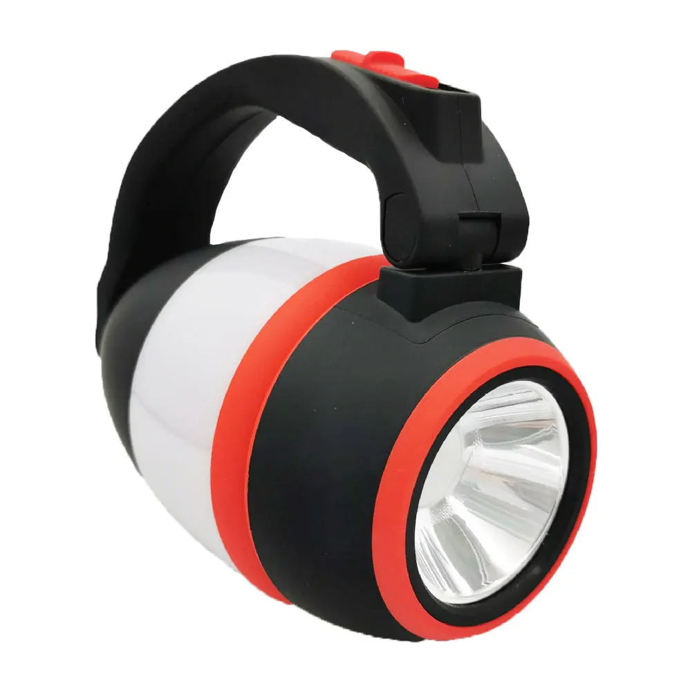 

Camping Lamp Multifunctional 3 In 1 LED Tent Lamp Outdoor Emergency Rechargeable Light Black Red Emergency Charger Signal Lamp