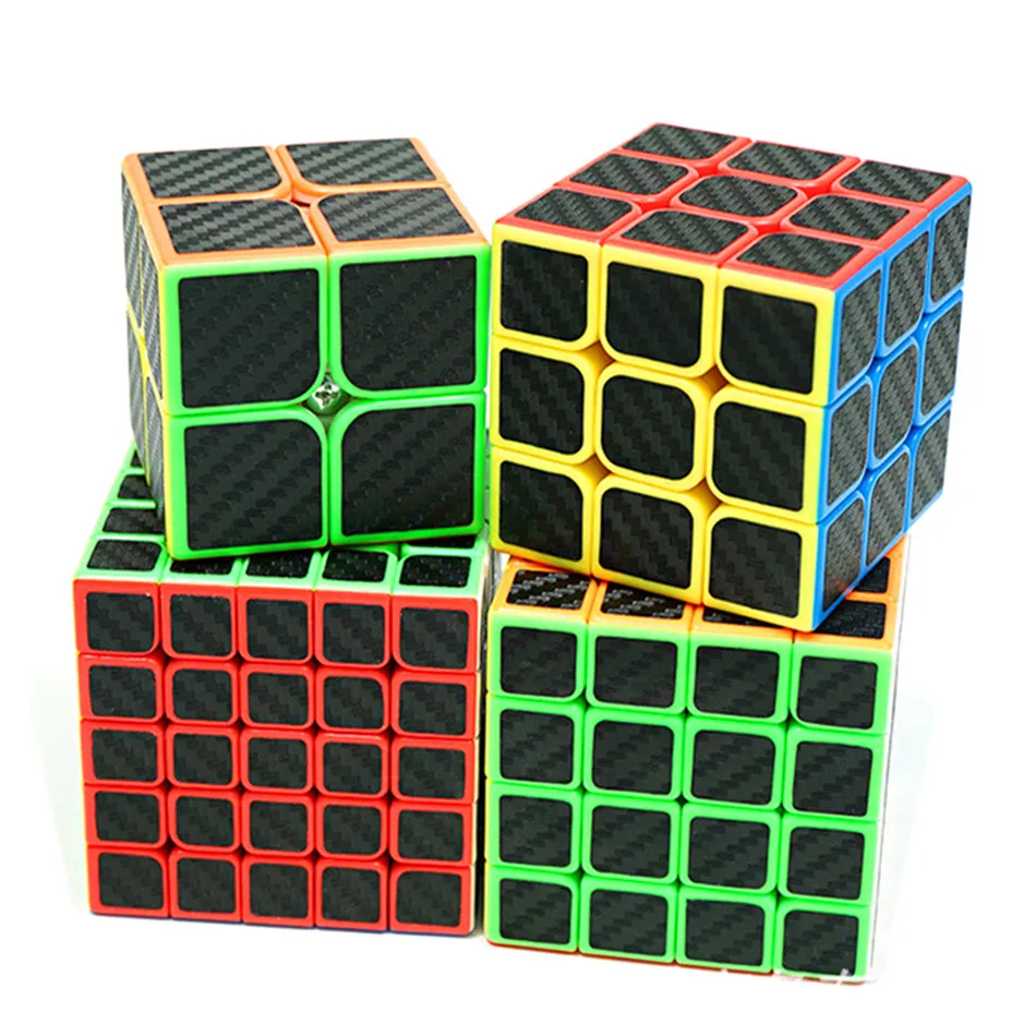 MFJS Moyu наклейка из углеродного волокна магический куб 2x2 3x3 4x4 5x5 положительный Pyrimid