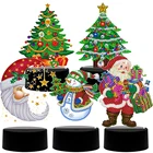 DIY особой формы алмазов картина 7 Цвет светодиодный ночной Светильник Рождественская Алмазная лампа с вышивкой коврик для домашнего декора Рождественский подарок