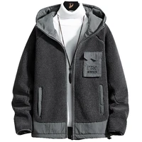 winter warm jacket men fleece parka 2021 new fashion hooded windbreaker coat man black grey thick casual thermal parkas 5xl
