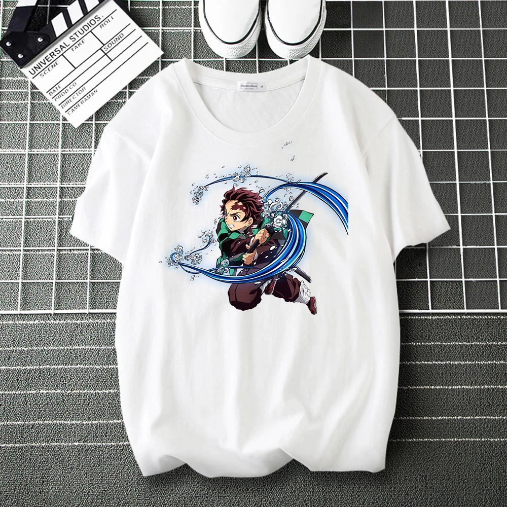 

Japan Anime Figure Demon Slayer Agatsuma Zenitsu Cartoon Printed T Shirt Men Tshirt Casual Harajuku Funny Loose Clothing