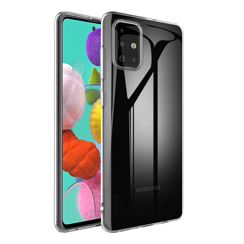 Чехол для Samsung Galaxy A51 ультратонкий прозрачный силиконовый чехол из ТПУ телефона A71