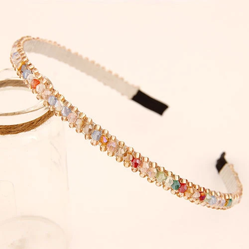 Design 1 multicolor Модные Кристальные повязки для волос, украшения для волос для женщин, заколки-ленты ручной работы, аксессуары для волос, новинка - Цвет: Design 1 multicolor